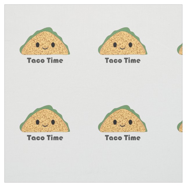 Niedlich Kawaii Taco Time Taco Stoff (Muster)