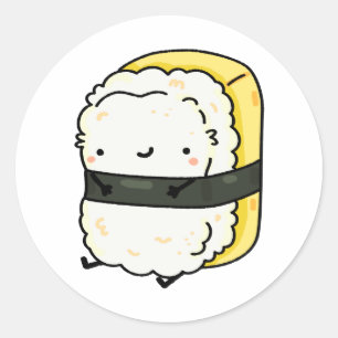 Niedlich Kawaii Tamago Sushi Runder Aufkleber