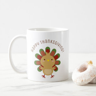 Niedlich Kawaii Türkei Glückwunsch Thanksgiving Kaffeetasse