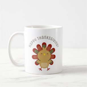 Niedlich Kawaii Türkei Glückwunsch Thanksgiving Kaffeetasse
