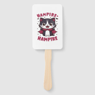 Niedlich Kawaii Vampire Cat Halloween Fächer
