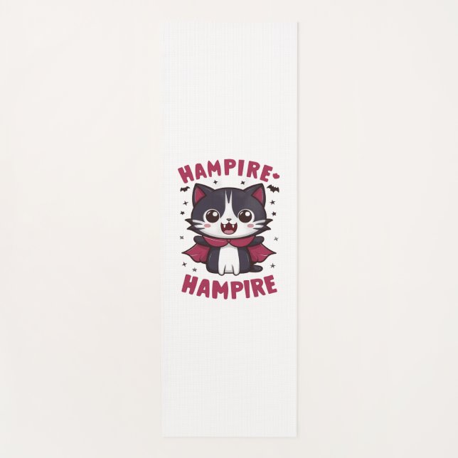 Niedlich Kawaii Vampire Cat Halloween Yogamatte (Vorderseite)