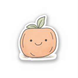 Niedlich Kawaii Watercolor Pumpkin Aufkleber