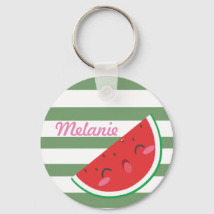 Niedlich Kawaii Watermelon Personalisiert Schlüsselanhänger