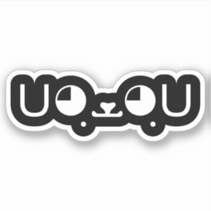 Niedlich Kawaii Welppy Dog Japanisch Kaomoji Emoti Aufkleber