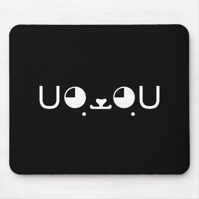 Niedlich Kawaii Welppy Dog Japanisch Kaomoji Emoti Mousepad (Vorne)