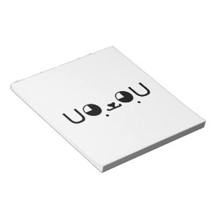 Niedlich Kawaii Welppy Dog Japanisch Kaomoji Emoti Notizblock