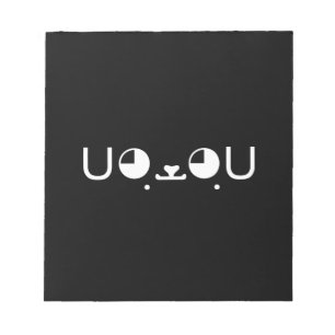 Niedlich Kawaii Welppy Dog Japanisch Kaomoji Emoti Notizblock