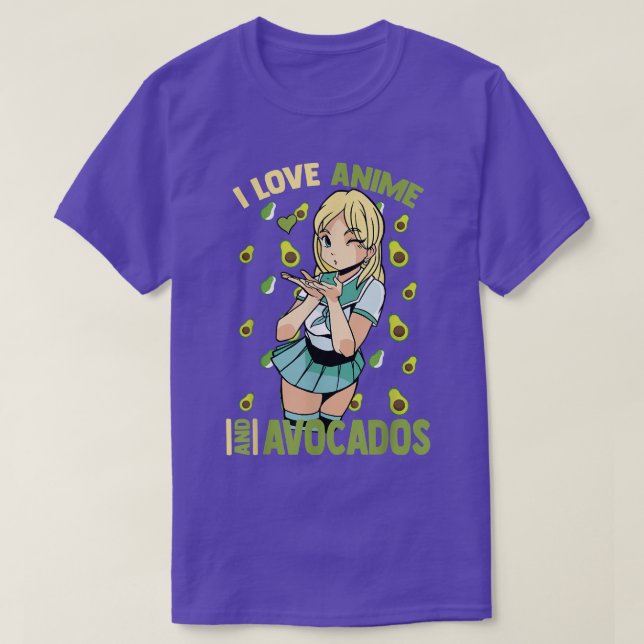 Niedlich KawaiiI Liebe Anime and AvocadosOtaku Gir T-Shirt (Design vorne)