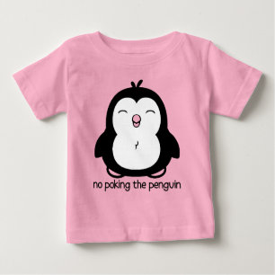 Niedlich kein Stoßen des Penguin Baby T-shirt
