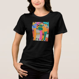 Niedlich Kenyan Art Summer Joy Dance Tri-Blend Shirt