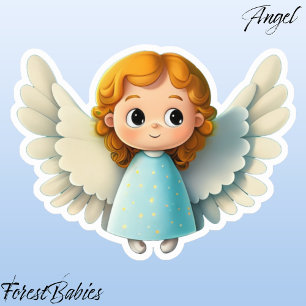 Niedlich Kid Girl Angel Adorable Cartoon Graphic Aufkleber