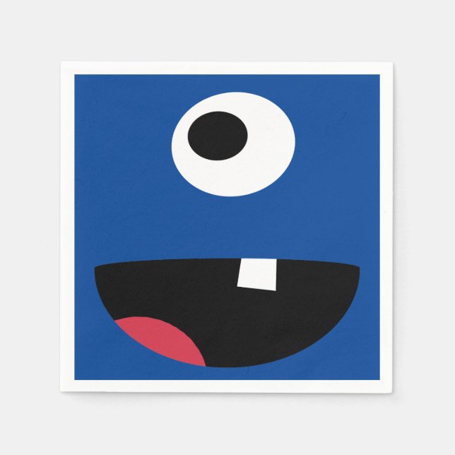 Niedlich Kids Albern Monster Fantasy Monster Party Serviette (Vorderseite)