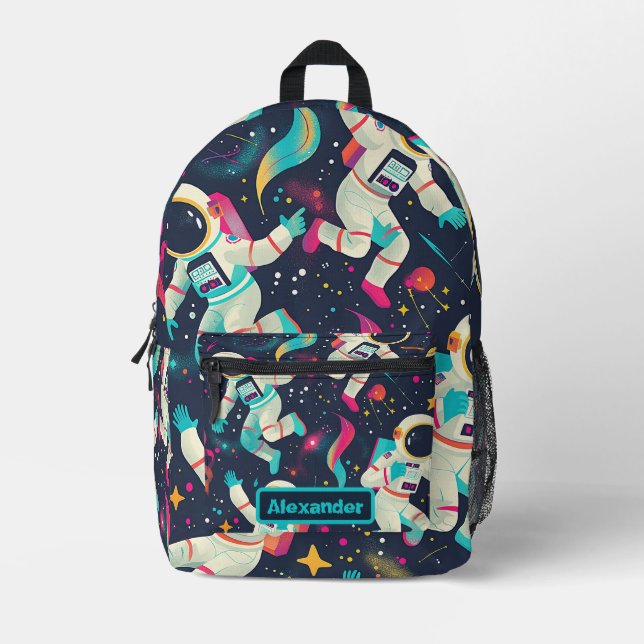 Niedlich Kids Astronaut Custom Bedruckter Rucksack (Vorderseite)