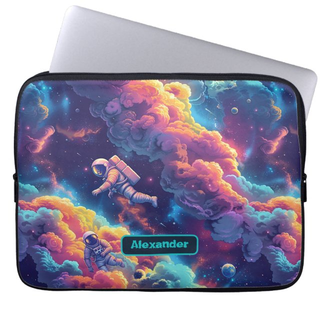 Niedlich Kids Astronaut Custom Laptopschutzhülle (Vorderseite)