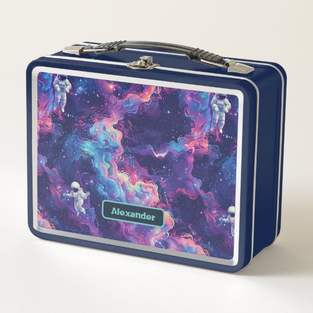 Niedlich Kids Astronaut Custom Metall Brotdose (Vorderseite)