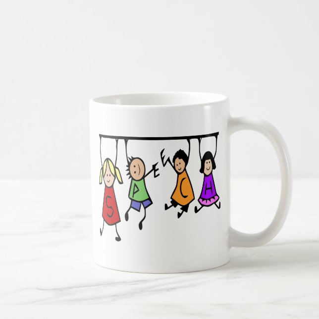 Niedlich Kids Cartoon Spezist Therapist Art Kaffeetasse (Rechts)