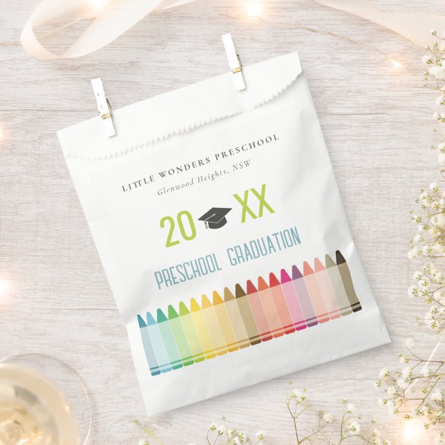 Niedlich Kids Crayon Fun Rainbow Preschool Abschlu Geschenktütchen (Ausgeschnitten)