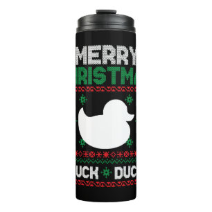 Niedlich Kids Duck Ugly Christmas Tshirt Thermosbecher