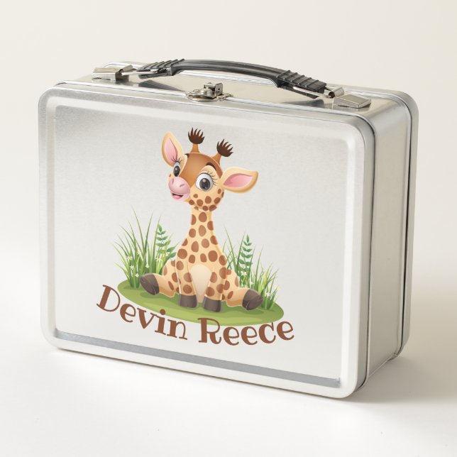 Niedlich Kids Giraffe Custom Lunchbox (Vorderseite)