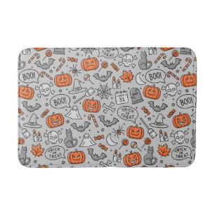 Niedlich Kids Halloween Doodle-Muster Badematte