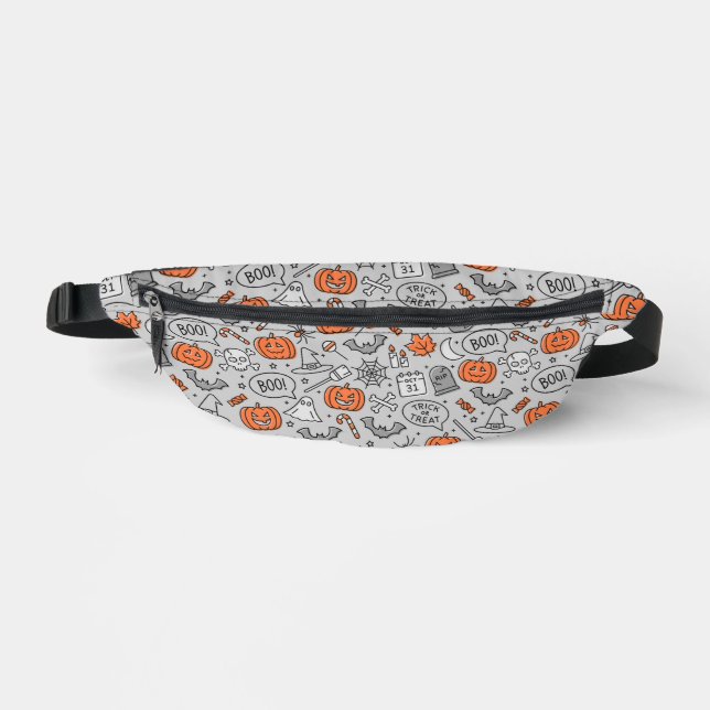 Niedlich Kids Halloween Doodle-Muster Bauchtasche (Vorderseite)