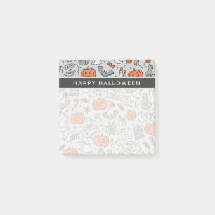 Niedlich Kids Halloween Doodle-Muster Post-it Klebezettel