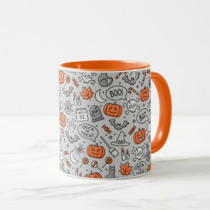 Niedlich Kids Halloween Doodle-Muster Tasse