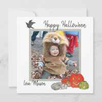 Niedlich Kids Halloween Fotokarte