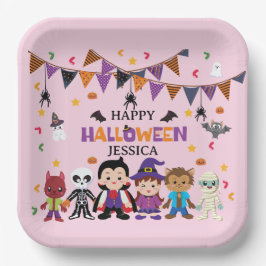 Niedlich Kids Halloween Kostüm Party Pappteller