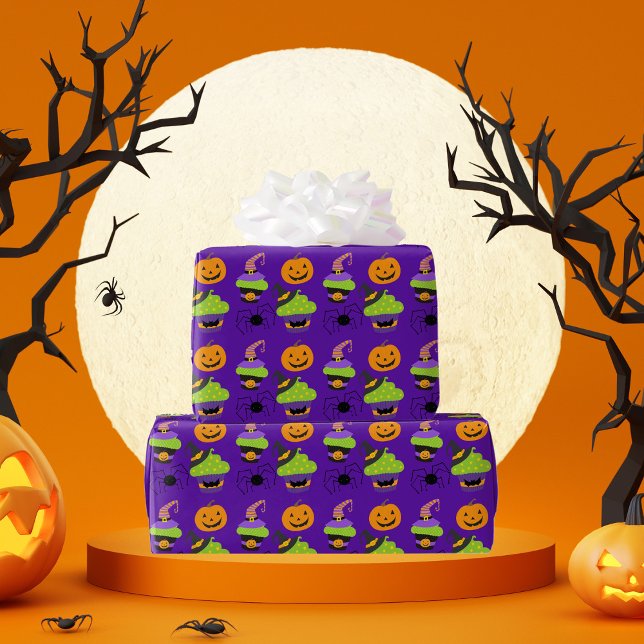Niedlich Kids Halloween Lila Geschenkpapier (Von Creator hochgeladen)