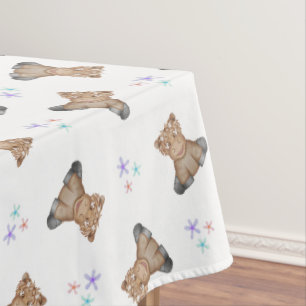 Niedlich Kids Highland Cow Barnyard Geburtstag Tischdecke