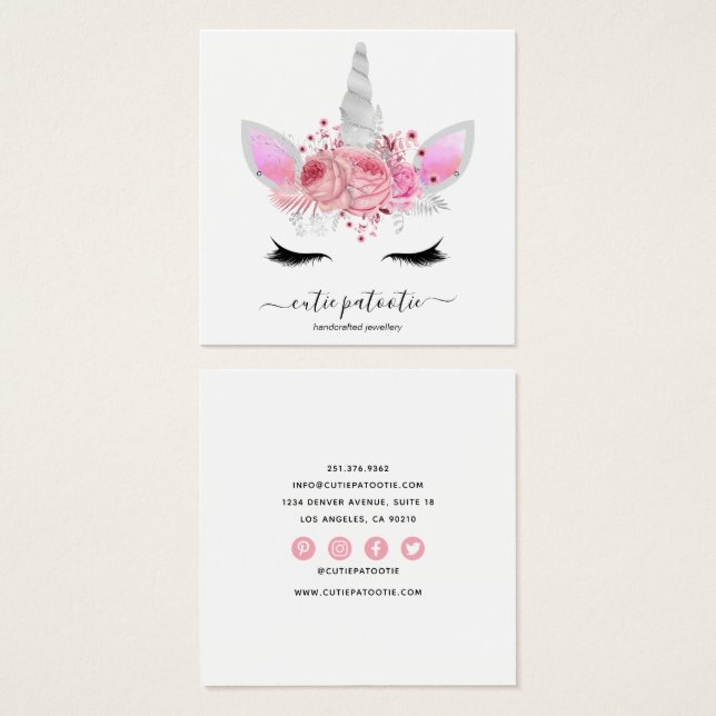 Niedlich Kids Jeweln Unicorn Earring (Vorne & Hinten)