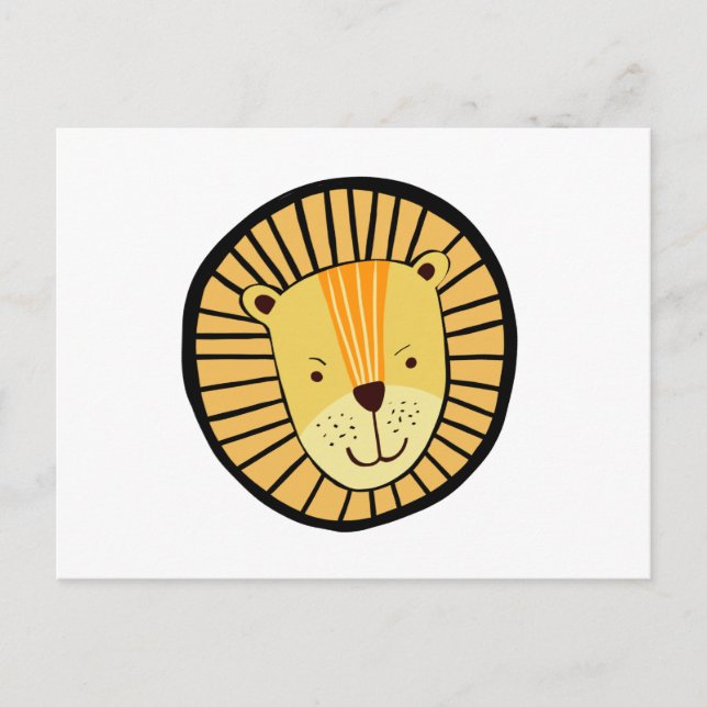 Niedlich Kids Jungle Lion Postkarte (Vorderseite)