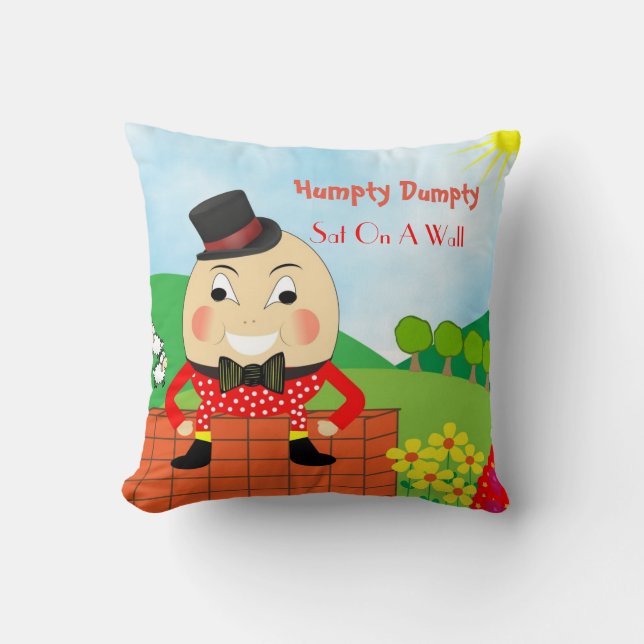 Niedlich Kids Kinderzimmer Rhyme Humpty Dumpty Kissen (Vorderseite)