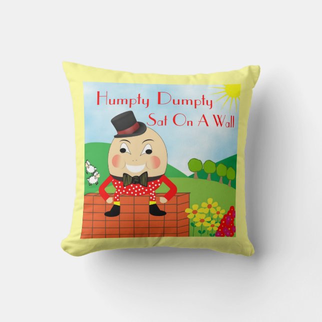 Niedlich Kids Kinderzimmer Rhyme Humpty Dumpty Kissen (Vorderseite)