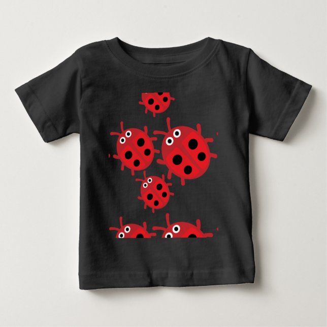 Niedlich Kids Ladybird Family Baby T-shirt (Vorderseite)
