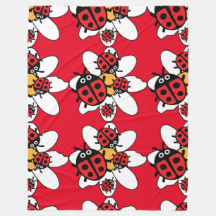 Niedlich Kids Ladybird Family Fleecedecke