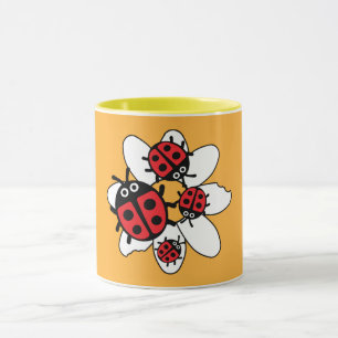 Niedlich Kids Ladybird Family Große Kaffee-Tasse Tasse