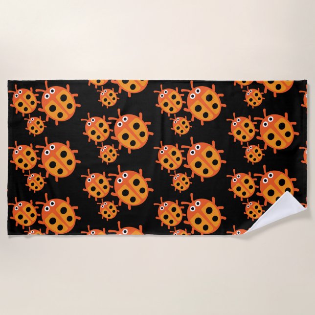Niedlich Kids Ladybird Family Strandtuch (Vorderseite)