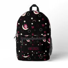 Niedlich Kids Magisch schwarz Pink Unicorns Name