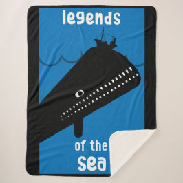 Niedlich Kids Moby Dick Sea Monster Sherpadecke