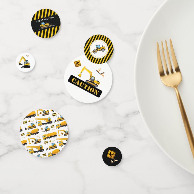 Niedlich Kids Party Bau Dump Trucks Bagger Konfetti (Gruppe)