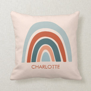 Niedlich Kids Rainbow Name Boho Kissen