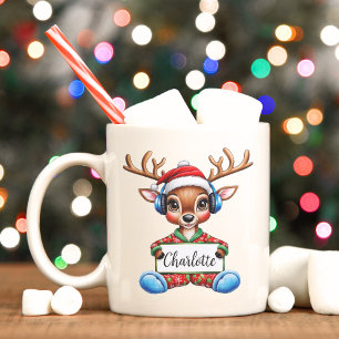 Niedlich Kids Rentier Weihnachtsfeier Tasse