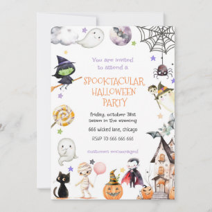 Niedlich Kids Spooktacular Halloween-Party Einladung