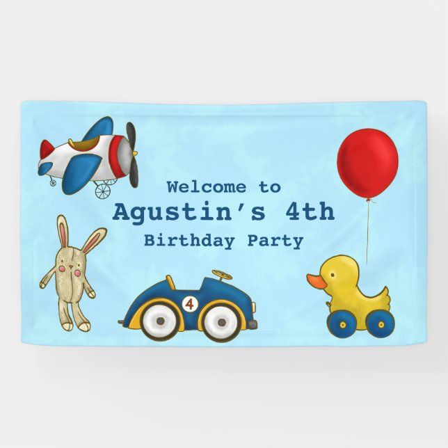 Niedlich Kids Toys Geburtstagsparty Banner (Horizontal)