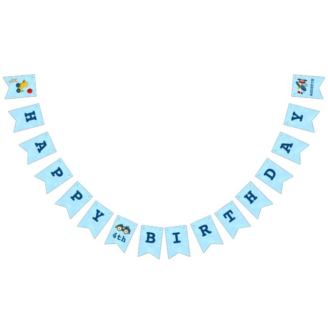 Niedlich Kids Toys Happy 4. Geburtstag Party Wimpelkette (Alle)