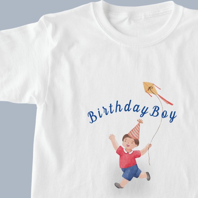 Niedlich Kids Tshirt Boy with Kite (Von Creator hochgeladen)