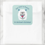 Niedlich Kids Yeti Birthday Quadratischer Aufkleber<br><div class="desc">Ein niedlicher Yeti-Schneemann schmückt diesen Kindergeburtstag-Aufkleber. Personalisieren Sie es mit Ihrem Namen. Spaß beim Dekorieren Ihrer Leckerei am Geburtstag. Entworfen für Sie von BlackBerry Boulevard.</div>